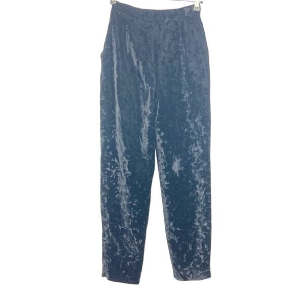 CHRISTIAN DIOR Y2K 80’s High Waisted Velvet Pants in Black - Size 8 - Picture 4 of 15